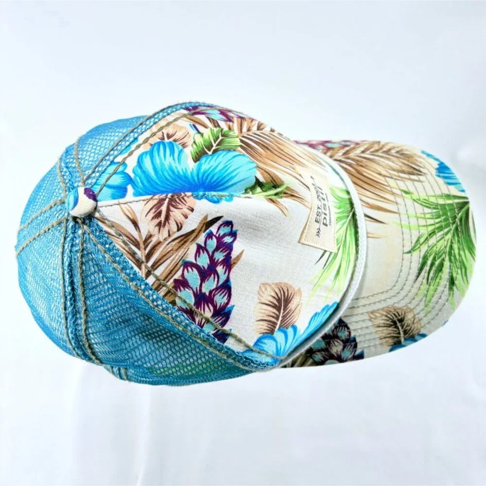 Pistil‎ Tropical Print Rope Trim Womens Snapback Trucker Hat Cap